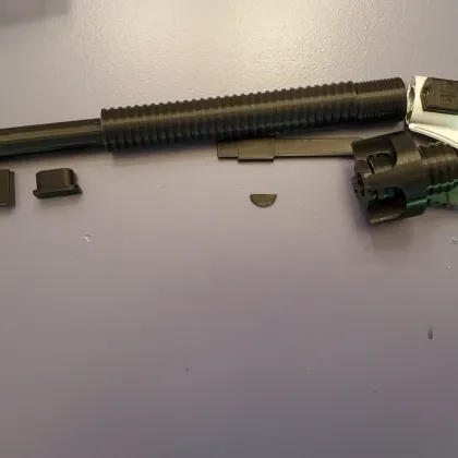 A multi-piece cosplay prop assembly