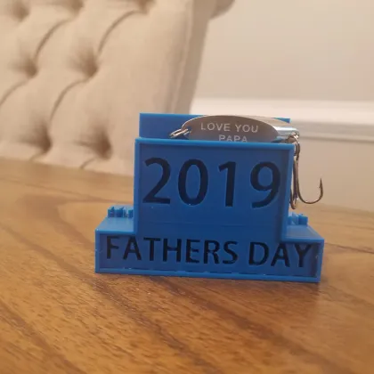A personalized Father's Day keepsake with an engraved fishing lure