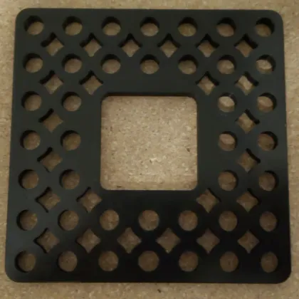 A perforated mounting bracket plate